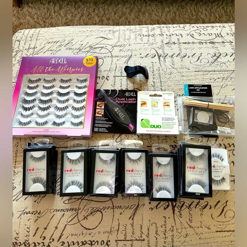 False Lashes Collection—42 pairs of lashes with kit, applicators, and glue